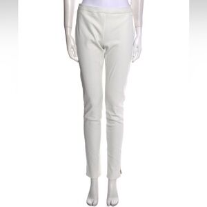 Calvin Klein Collection Y2K 2000's/2010's Lambskin Leather White Skinny Pants 4